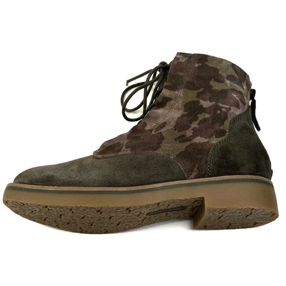 Comfortiva Renny Army Green Camo Suede Boots Womens Size 7M Back Zip New $146 - Picture 6 of 11